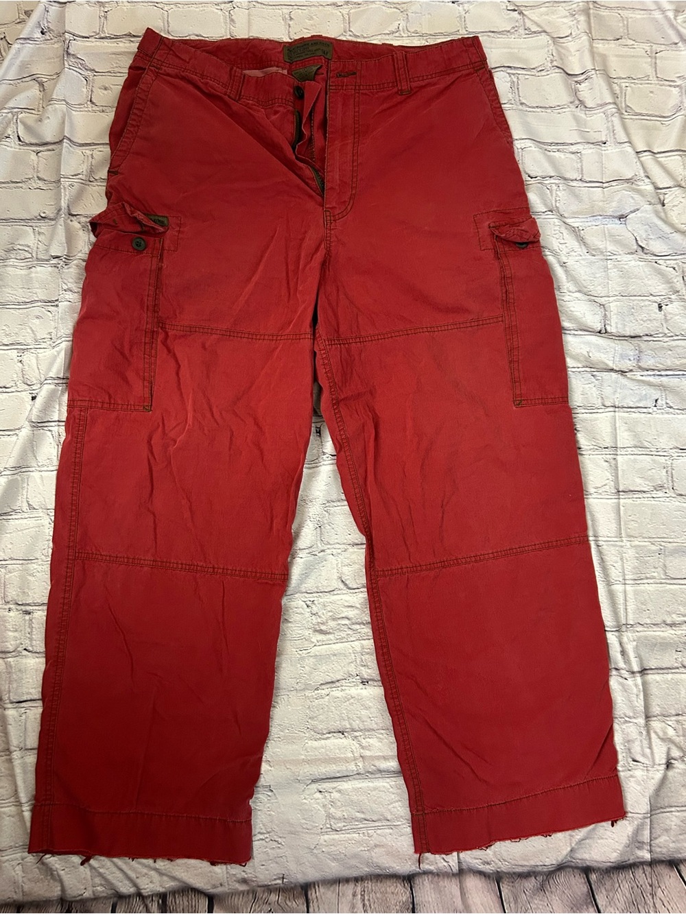 Abercrombie & Fitch Red Cargo Pants